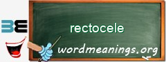 WordMeaning blackboard for rectocele